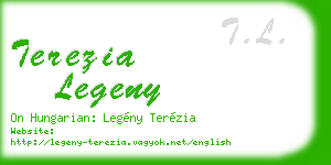 terezia legeny business card