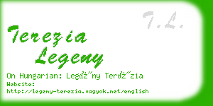 terezia legeny business card